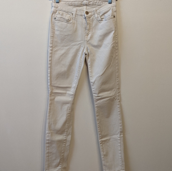 7 For all Mankind White Jeans